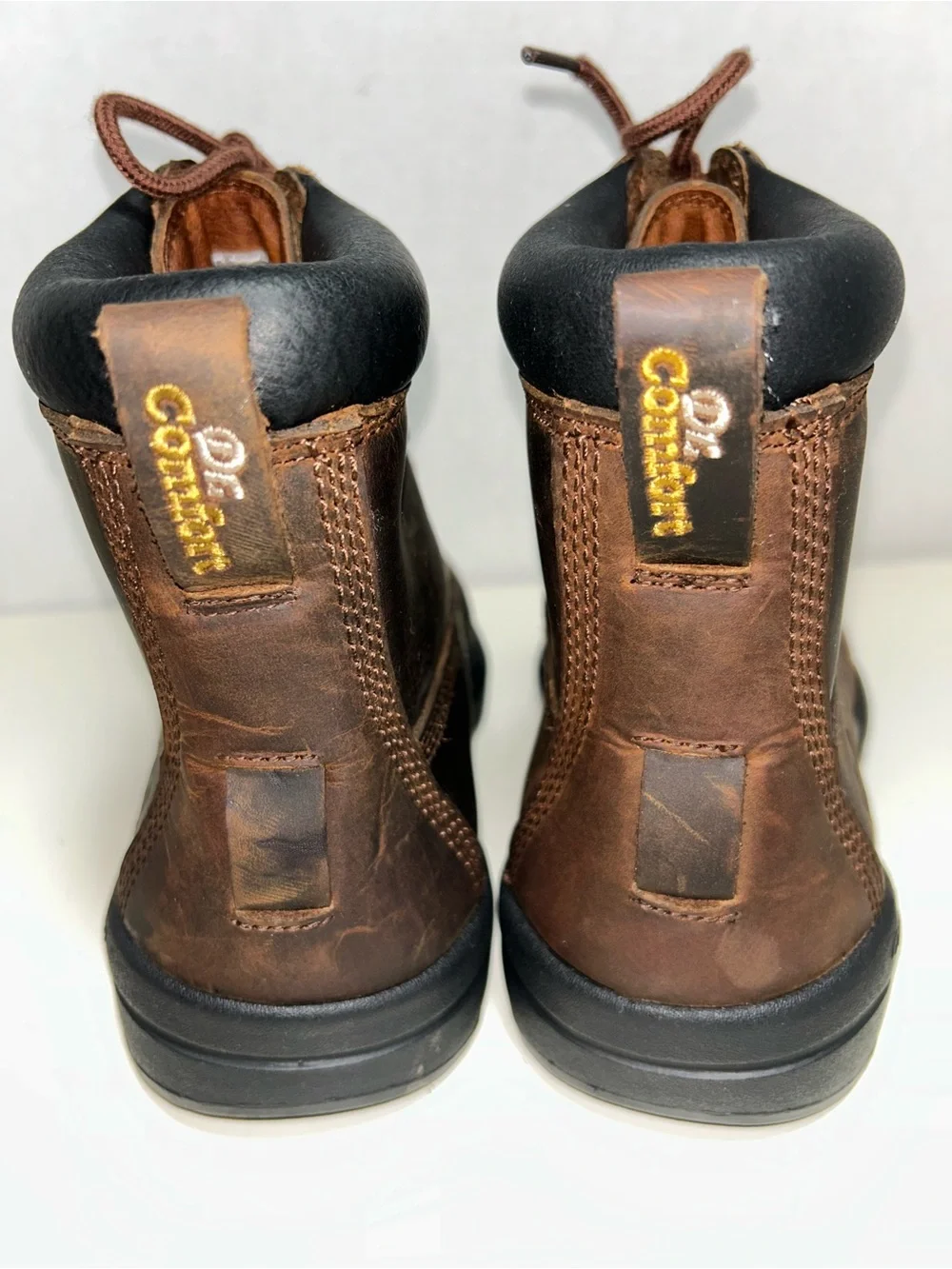Dr. Comfort Boss #9520 Brown Leather Lace-Up Comfort Work Boot